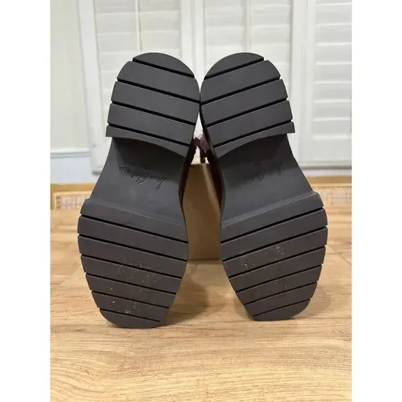 Sam Edelman Lovrin Bootie Spiced Pecan Size 5.5 NWOT Gold Details Dark Burgundy - Picture 10 of 13